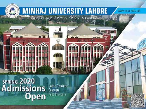 Minhaj University ( MUL), Lahore admission 2020  Undergraduate Programs