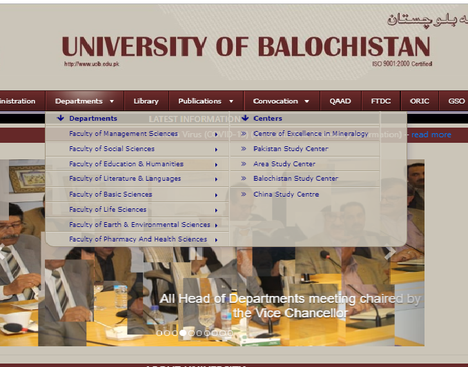 Balochistan University, Quetta.
