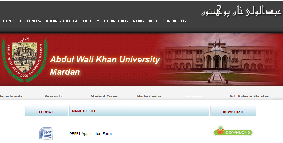 abdul wali khan university