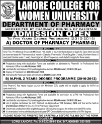 Lahore College for Women University Faculty of Pharm.D