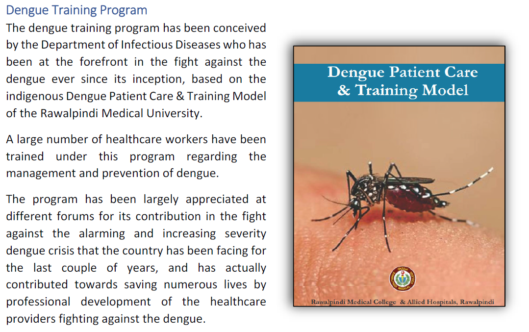 Rawalpindi Medical University Dengue Training Program
