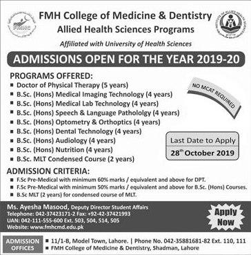 Fmh Institute Of Allied Health Sciences