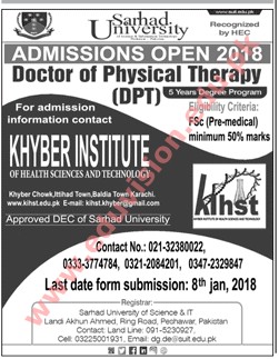 Khyber Institute Of Health Sciences And Technology, Peshawar