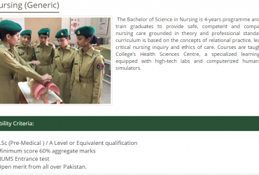 BS Nursing (Generic) National university of medical Sciences