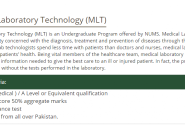 BS Medical Laboratory Technology (MLT)