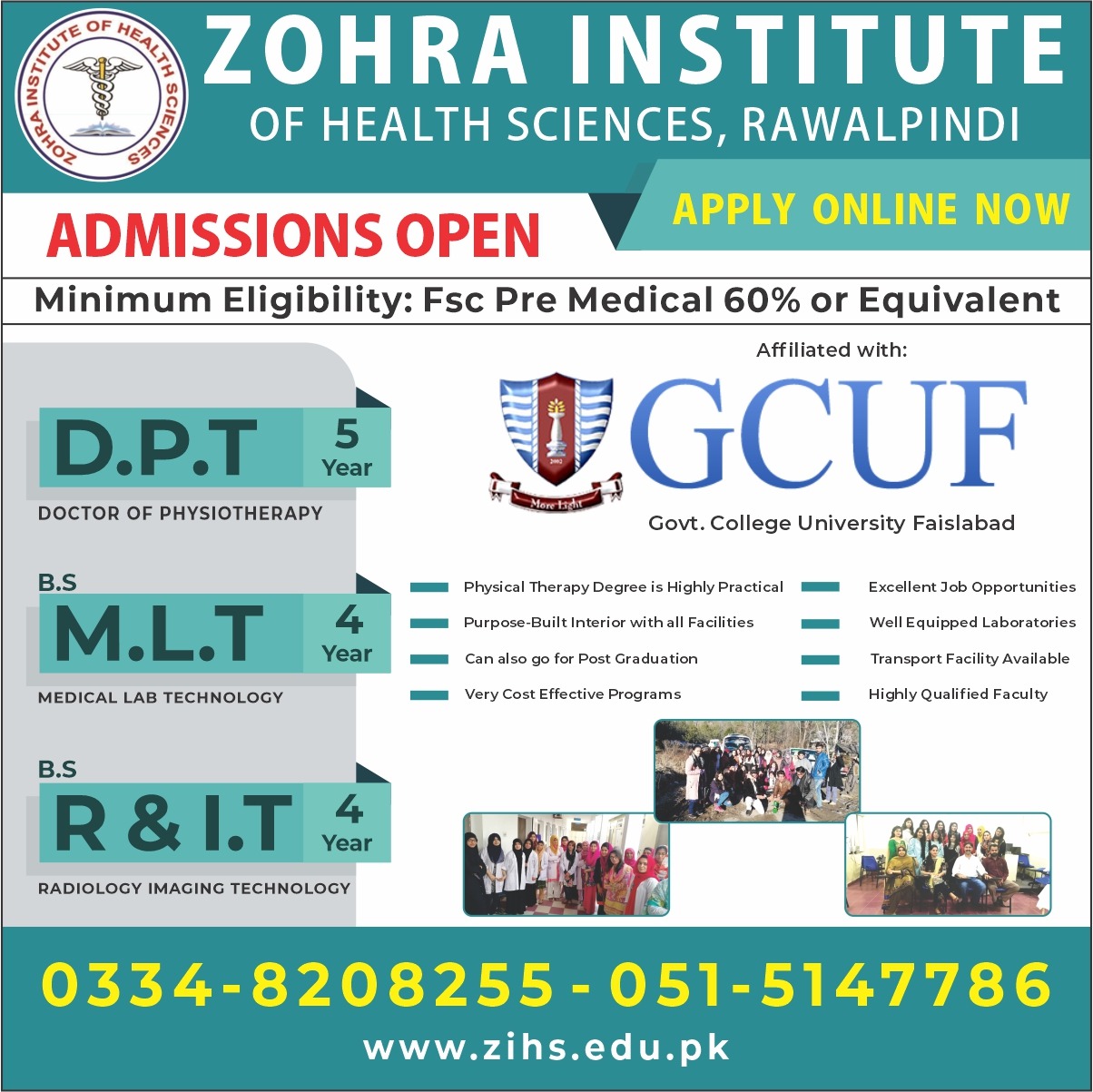 zohra institute of health sciences rawalpindi